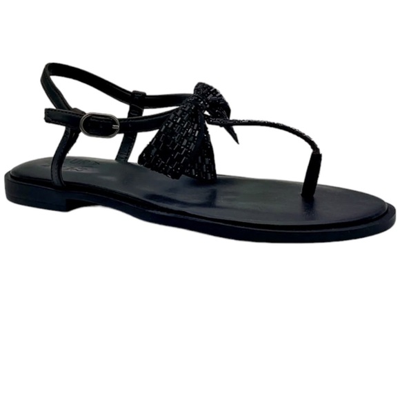 NWT NATURALIZER Women's Florita Rhinestone Bow Slingback Sandals Size 9 Black - Picture 1 of 12